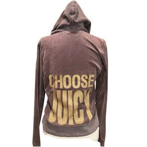 Juicy Couture Gray Y2K Sweater Womens Size L Vintage 2000s Cozy Zip up